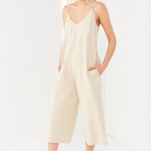 Cream linen jumpsuit from Urban Outfitters